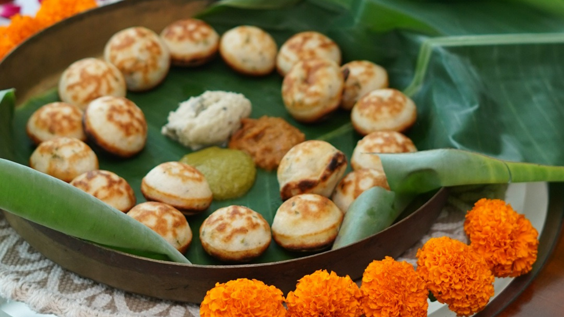 Golden Bites of Tradition- Make Paniyaram with a Manduva Twist