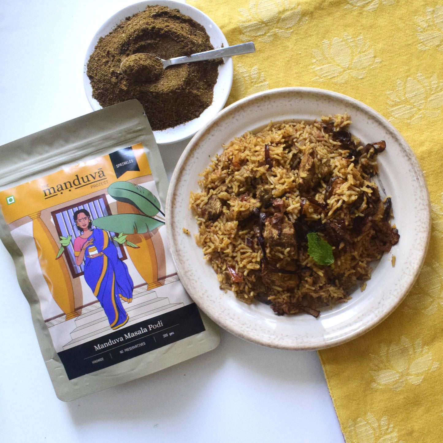 Manduva Masala Podi (Biryani & Kebab Marinade)